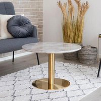 Click to view product details and reviews for Bolzano White Marble Effect Round Coffee Table With Gold Base. Click to view product details and reviews for Bolzano White Marble Effect Round Coffee Table With Gold Base.