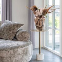 Click to view product details and reviews for Lecco Gold Metal Round Side Table With Marble Base. Click to view product details and reviews for Lecco Gold Metal Round Side Table With Marble Base.