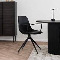 Click to view product details and reviews for 2 X Monaco Black Faux Leather Swivel Dining Armchair. Click to view product details and reviews for 2 X Monaco Black Faux Leather Swivel Dining Armchair.