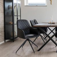 Click to view product details and reviews for 2 X Harbo Dark Grey Faux Leather Swivel Dining Chair. Click to view product details and reviews for 2 X Harbo Dark Grey Faux Leather Swivel Dining Chair.