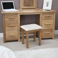 Click to view product details and reviews for Mobel Oak Double Pedestal Dressing Table And Stool. Click to view product details and reviews for Mobel Oak Double Pedestal Dressing Table And Stool.