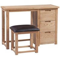 Click to view product details and reviews for Berkeley Oak Single Pedestal Dressing Table With Stool. Click to view product details and reviews for Berkeley Oak Single Pedestal Dressing Table With Stool.