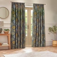 Click to view product details and reviews for Wylder Ophelia Blue And Saffron Floral Jacquard Pencil Pleat Curtains. Click to view product details and reviews for Wylder Ophelia Blue And Saffron Floral Jacquard Pencil Pleat Curtains.