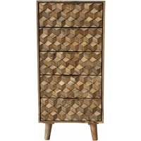 Click to view product details and reviews for Geometric Carved Mango Wood 5 Drawer Narrow Chest. Click to view product details and reviews for Geometric Carved Mango Wood 5 Drawer Narrow Chest.
