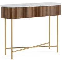 Click to view product details and reviews for Harvard Fluted Curved Console Table With White Marble Top. Click to view product details and reviews for Harvard Fluted Curved Console Table With White Marble Top.