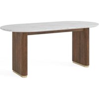 Click to view product details and reviews for Harvard 6 Seater Oval Fluted Dining Table White Marble Top. Click to view product details and reviews for Harvard 6 Seater Oval Fluted Dining Table White Marble Top.