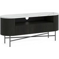 Click to view product details and reviews for Lucas Black 120cm Fluted Curved Tv Unit With White Marble Top. Click to view product details and reviews for Lucas Black 120cm Fluted Curved Tv Unit With White Marble Top.