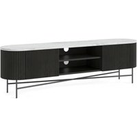 Click to view product details and reviews for Lucas Black 180cm Fluted Curved Tv Unit With White Marble Top. Click to view product details and reviews for Lucas Black 180cm Fluted Curved Tv Unit With White Marble Top.