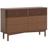 Click to view product details and reviews for Soho Dark Oak 6 Drawer Slatted Chest. Click to view product details and reviews for Soho Dark Oak 6 Drawer Slatted Chest.