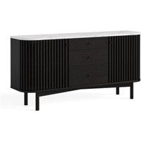 Click to view product details and reviews for Soho Black 2 Door Slatted Sideboard White Marble Top 140cm. Click to view product details and reviews for Soho Black 2 Door Slatted Sideboard White Marble Top 140cm.