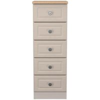 Click to view product details and reviews for Norfolk Cashmere And Oak Effect 5 Drawer Narrow Chest. Click to view product details and reviews for Norfolk Cashmere And Oak Effect 5 Drawer Narrow Chest.