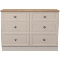 Click to view product details and reviews for Norfolk Cashmere And Oak Effect 6 Drawer Midi Chest. Click to view product details and reviews for Norfolk Cashmere And Oak Effect 6 Drawer Midi Chest.