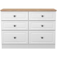 Click to view product details and reviews for Norfolk White And Oak Effect Oak 6 Drawer Midi Chest. Click to view product details and reviews for Norfolk White And Oak Effect Oak 6 Drawer Midi Chest.