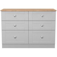 Click to view product details and reviews for Sussex Grey And Oak Effect 6 Drawer Midi Chest. Click to view product details and reviews for Sussex Grey And Oak Effect 6 Drawer Midi Chest.