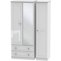 Click to view product details and reviews for Balmoral White Gloss 3 Door Combi Wardrobe 1 Mirror And Lhf 2 Drawers. Click to view product details and reviews for Balmoral White Gloss 3 Door Combi Wardrobe 1 Mirror And Lhf 2 Drawers.
