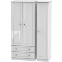 Click to view product details and reviews for Balmoral White Gloss 3 Door Triple Wardrobe Lhf 2 Drawers. Click to view product details and reviews for Balmoral White Gloss 3 Door Triple Wardrobe Lhf 2 Drawers.