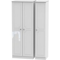 Click to view product details and reviews for Balmoral White Gloss 3 Door Tall Triple Wardrobe. Click to view product details and reviews for Balmoral White Gloss 3 Door Tall Triple Wardrobe.