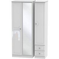 Click to view product details and reviews for Balmoral White Gloss 3 Door Tall Combi Wardrobe 1 Mirror And Rhf 2 Drawers. Click to view product details and reviews for Balmoral White Gloss 3 Door Tall Combi Wardrobe 1 Mirror And Rhf 2 Drawers.
