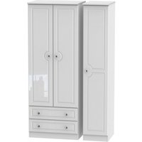Click to view product details and reviews for Balmoral White Gloss 3 Door Tall Triple Wardrobe Lhf 2 Drawers. Click to view product details and reviews for Balmoral White Gloss 3 Door Tall Triple Wardrobe Lhf 2 Drawers.