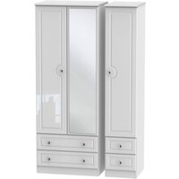 Click to view product details and reviews for Balmoral White Gloss 3 Door Tall Combi Wardrobe 1 Mirror. Click to view product details and reviews for Balmoral White Gloss 3 Door Tall Combi Wardrobe 1 Mirror.