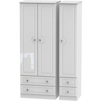 Click to view product details and reviews for Balmoral White Gloss 3 Door Tall Triple Wardrobe 4 Drawers. Click to view product details and reviews for Balmoral White Gloss 3 Door Tall Triple Wardrobe 4 Drawers.