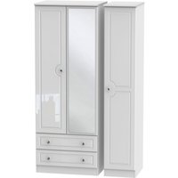 Click to view product details and reviews for Balmoral White Gloss 3 Door Tall Combi Wardrobe 1 Mirror And Lhf 2 Drawers. Click to view product details and reviews for Balmoral White Gloss 3 Door Tall Combi Wardrobe 1 Mirror And Lhf 2 Drawers.