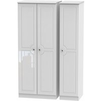 Click to view product details and reviews for Balmoral White Gloss 3 Door Triple Wardrobe. Click to view product details and reviews for Balmoral White Gloss 3 Door Triple Wardrobe.