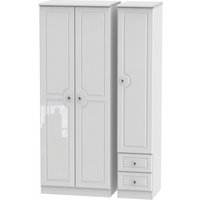 Click to view product details and reviews for Balmoral White Gloss 3 Door Tall Triple Wardrobe Rhf 2 Drawers. Click to view product details and reviews for Balmoral White Gloss 3 Door Tall Triple Wardrobe Rhf 2 Drawers.