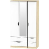 Click to view product details and reviews for Camden White Gloss And Oak Effect 3 Door Tall Combi Wardrobe 1 Mirror. Click to view product details and reviews for Camden White Gloss And Oak Effect 3 Door Tall Combi Wardrobe 1 Mirror.