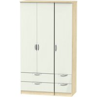 Click to view product details and reviews for Camden Gloss Cashmere And Oak Effect 3 Door Tall Triple Wardrobe 4 Drawers. Click to view product details and reviews for Camden Gloss Cashmere And Oak Effect 3 Door Tall Triple Wardrobe 4 Drawers.