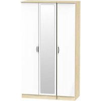 Click to view product details and reviews for Camden White Gloss And Oak Effect 3 Door Tall Triple Wardrobe 1 Mirror. Click to view product details and reviews for Camden White Gloss And Oak Effect 3 Door Tall Triple Wardrobe 1 Mirror.
