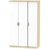 Click to view product details and reviews for Camden White Gloss And Oak Effect 3 Door Triple Wardrobe. Click to view product details and reviews for Camden White Gloss And Oak Effect 3 Door Triple Wardrobe.