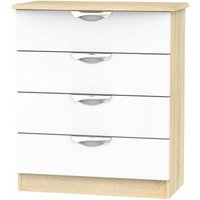 Click to view product details and reviews for Camden White Gloss And Oak Effect 4 Drawer Chest. Click to view product details and reviews for Camden White Gloss And Oak Effect 4 Drawer Chest.