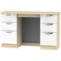 Click to view product details and reviews for Camden White Gloss And Oak Effect 6 Drawer Double Dressing Table. Click to view product details and reviews for Camden White Gloss And Oak Effect 6 Drawer Double Dressing Table.