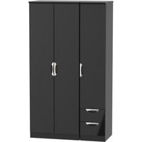 Click to view product details and reviews for Camden Black Gloss 3 Door Tall Triple Wardrobe Rhf 2 Drawers. Click to view product details and reviews for Camden Black Gloss 3 Door Tall Triple Wardrobe Rhf 2 Drawers.