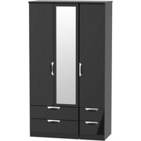 Click to view product details and reviews for Camden Black Gloss 3 Door Tall Combi Wardrobe 1 Mirror. Click to view product details and reviews for Camden Black Gloss 3 Door Tall Combi Wardrobe 1 Mirror.