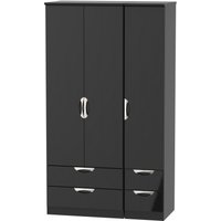 Click to view product details and reviews for Camden Black Gloss 3 Door Tall Triple Wardrobe 4 Drawers. Click to view product details and reviews for Camden Black Gloss 3 Door Tall Triple Wardrobe 4 Drawers.