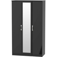 Click to view product details and reviews for Camden Black Gloss 3 Door Tall Triple Wardrobe 1 Mirror. Click to view product details and reviews for Camden Black Gloss 3 Door Tall Triple Wardrobe 1 Mirror.