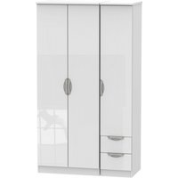 Click to view product details and reviews for Camden White Gloss 3 Door Tall Triple Wardrobe Rhf 2 Drawers. Click to view product details and reviews for Camden White Gloss 3 Door Tall Triple Wardrobe Rhf 2 Drawers.