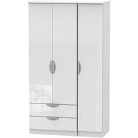 Click to view product details and reviews for Camden White Gloss 3 Door Tall Triple Wardrobe Lhf 2 Drawers. Click to view product details and reviews for Camden White Gloss 3 Door Tall Triple Wardrobe Lhf 2 Drawers.