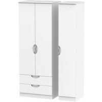 Click to view product details and reviews for Camden White Matt 3 Door Tall Triple Wardrobe Lhf 2 Drawers. Click to view product details and reviews for Camden White Matt 3 Door Tall Triple Wardrobe Lhf 2 Drawers.
