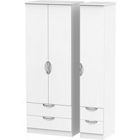 Click to view product details and reviews for Camden White Matt 3 Door Tall Triple Wardrobe 4 Drawers. Click to view product details and reviews for Camden White Matt 3 Door Tall Triple Wardrobe 4 Drawers.