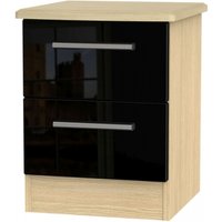 Click to view product details and reviews for Knightsbridge Black Gloss And Light Oak 2 Drawer Bedside Cabinet. Click to view product details and reviews for Knightsbridge Black Gloss And Light Oak 2 Drawer Bedside Cabinet.