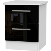 Click to view product details and reviews for Knightsbridge Black Gloss And White 2 Drawer Bedside Cabinet. Click to view product details and reviews for Knightsbridge Black Gloss And White 2 Drawer Bedside Cabinet.