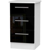 Click to view product details and reviews for Knightsbridge Black Gloss And White 3 Drawer Bedside Cabinet. Click to view product details and reviews for Knightsbridge Black Gloss And White 3 Drawer Bedside Cabinet.