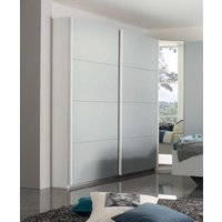 Click to view product details and reviews for Rauch Memphis 181cm Silk Grey 2 Door Sliding Wardrobe White Carcase.