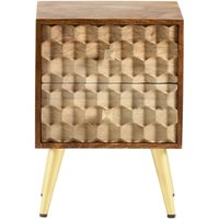 Click to view product details and reviews for Imphal Mango Wood Geometric 2 Drawer Side Table. Click to view product details and reviews for Imphal Mango Wood Geometric 2 Drawer Side Table.