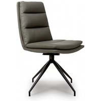 Product photograph of Nobo Truffle Faux Leather Swivel Dining Chair Sold In Pairs from Choice Furniture Superstore