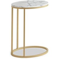 Click to view product details and reviews for Marmora White Marble And Gold Oval C Side Table. Click to view product details and reviews for Marmora White Marble And Gold Oval C Side Table.