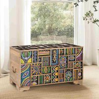 Click to view product details and reviews for Emelia Storage Trunk Painted Mango Wood. Click to view product details and reviews for Emelia Storage Trunk Painted Mango Wood.